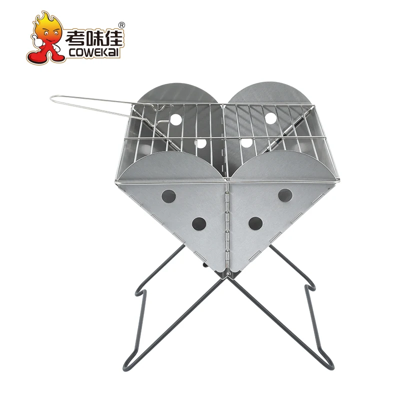 Portable Foldable Outdoor Family Camping Stainless Steel Charcoal Barbecue Bbq Grills