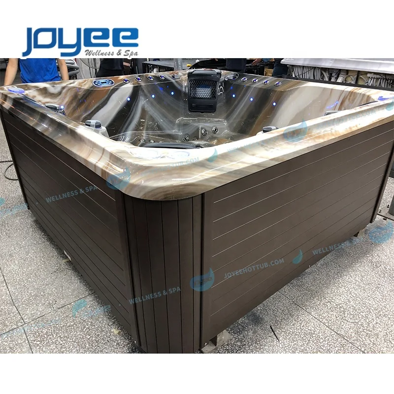 JOYEE Whirlpool Outdoor Spa Hot Tub Balboa Spa Heat Pump 5 Person Hottub Outdoor Spa Jet System Overflow hot tub
