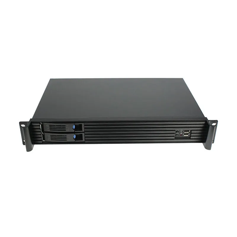 1.5U 2 hot swap bay data storage SGCC server case mini itx rackmount IPC industrial server chassis