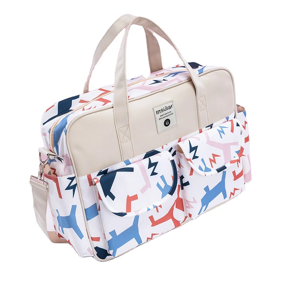 Fashionable Portable Large-Capacity Nylon Maternity Bag Waterproof Shoulder Crossbody Handheld Mom Bag for Mommy and Baby