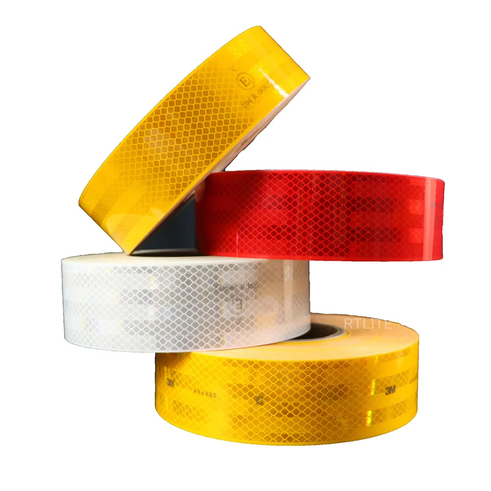 India Market High Visibility  Diamond Grade A94495 ECE104R PET Conspicuity Reflective Sticker  Radium Tape For Truck