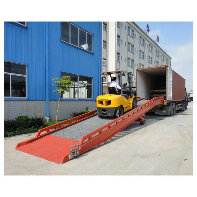 Customized adjustable mobile hydraulic container dock loading ramp for sale