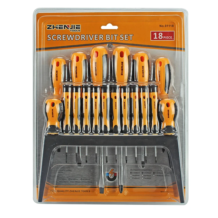 Manufacturer Direct Selling 18 Pieces Screwdriver Bit Set Crv Multi-Function Screw Driver Household Tools
