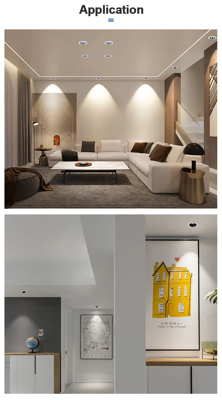 Hot Sales anti glare gu10 Recessed Ceiling Spot Light Led For Home Hotel Alloy 3w 5w 7w 10w Wall washer light