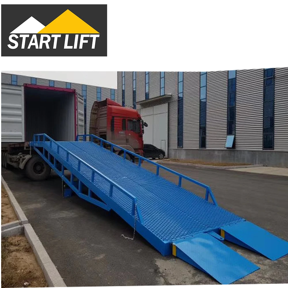 8-12ton  hydraulic container load ramp Mobile Truck Loading Dock Ramp