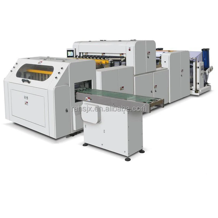HQJ-1100D single roll A4 copy write paper cutting and ream online packing machine line