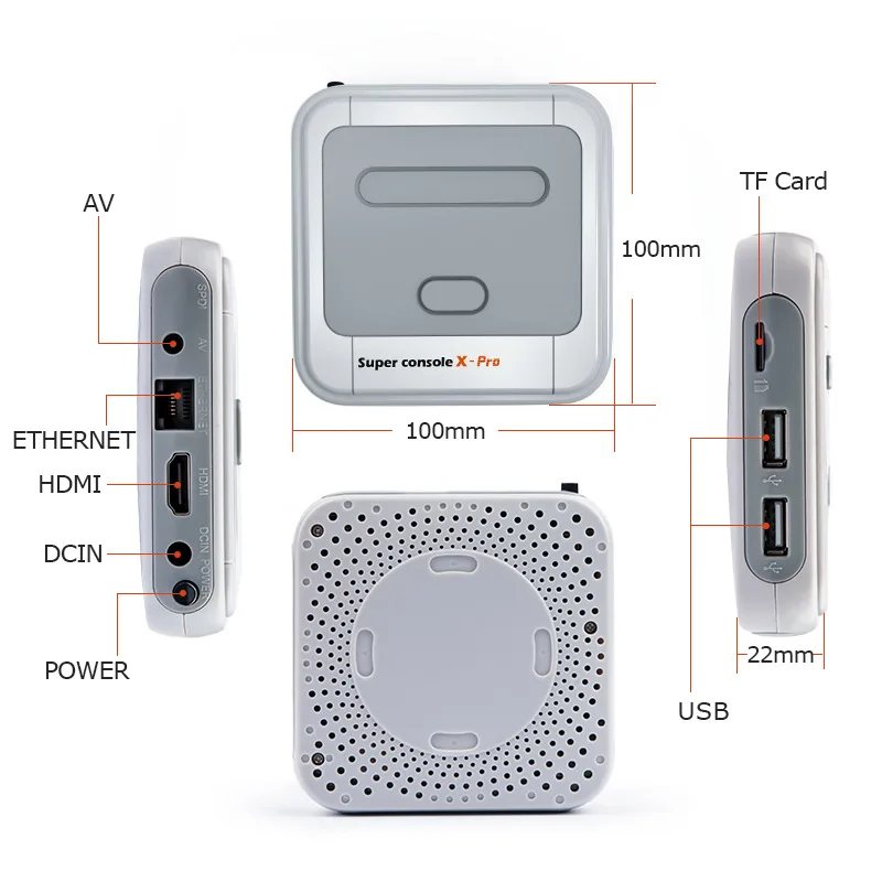 Retro WiFi Super Console X Pro 256GB 2.4G Wireless Gamepad 4K VideoGame Console For PSP PS1 N64 MD Build in 50000 Game