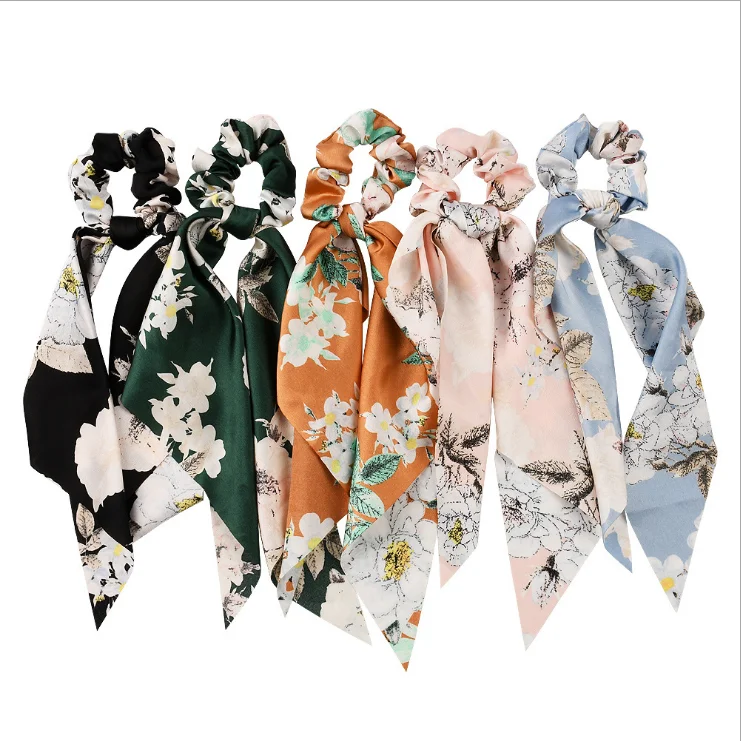 Резинка для волос с бантом Женская, летняя эластичная лента для хвоста, аксессуар на голову