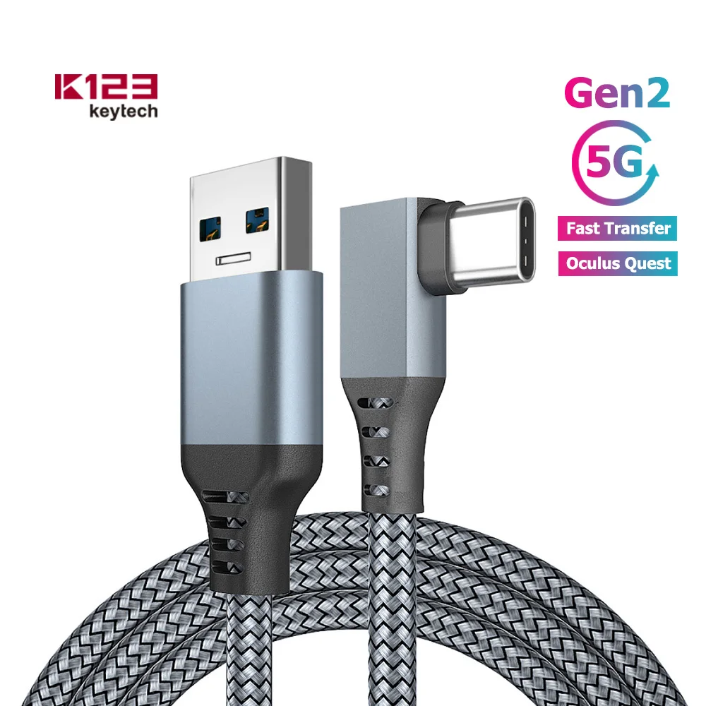 C TYPE cable L shape design Braided wire USB type-c fast charge data cable manufacturer