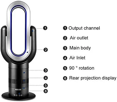  26 inches Modern Design Fast heating Electric Heaters PTC Ceramic Thermostatic controlled Anti- fire ABS Room Desktop Fan