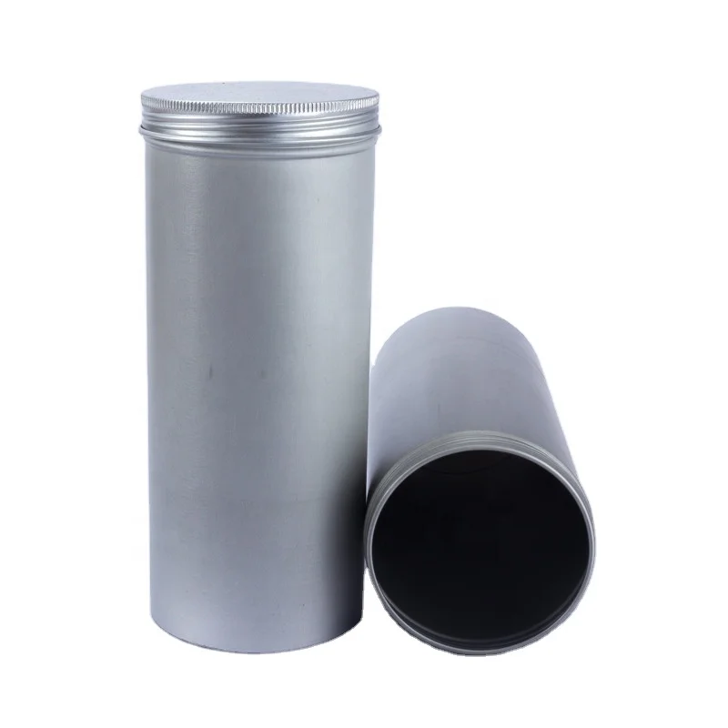 Empty Personal Care Gift Packing Tube Tin 100g Tall Aluminum Cylinder Hair Wax Canister