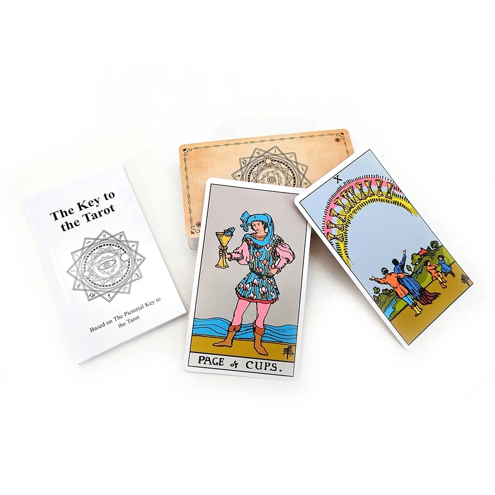 Factory Custom Wholesale Tarot Playing Cards Deck Gold Edges LOGO Printed Includes Guidebook