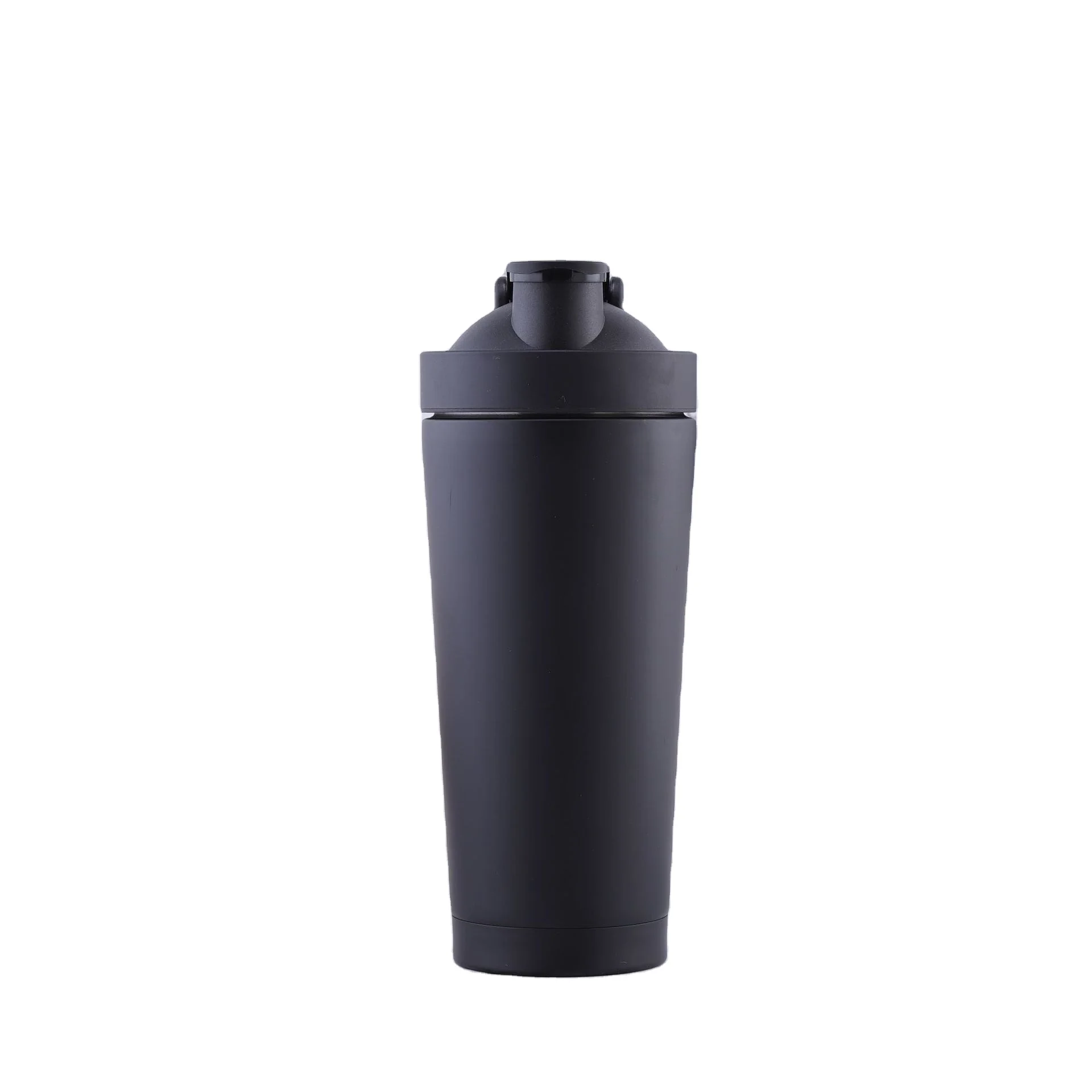 Black Custom Logo Leak Proof Bpa Free Protein Insulated Shaker Bottle Sport Gym Stainless Steel Water Bottle 550ml 750ml