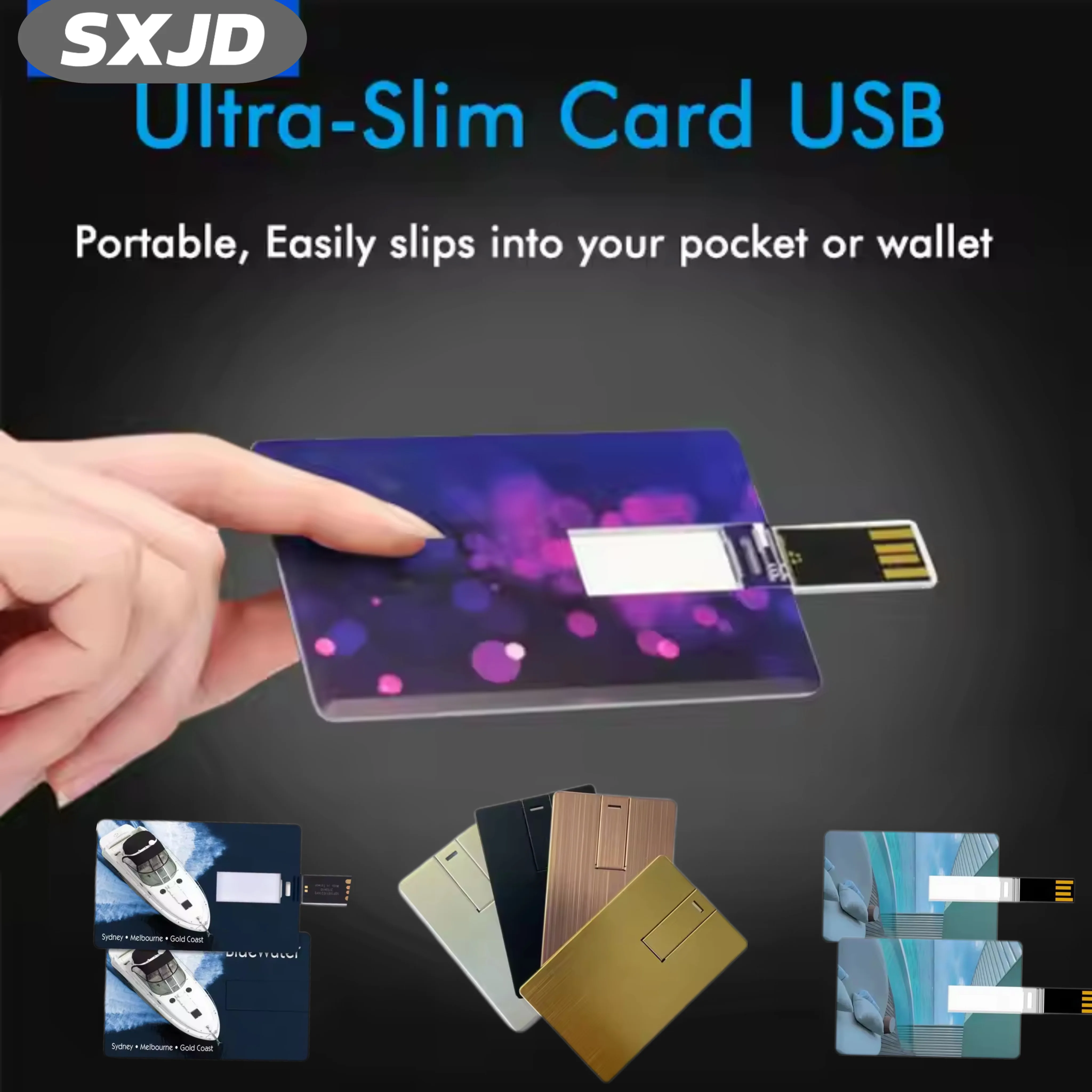 Wholesale Promotional Slim Business Credit Card Usb Flash Drive 512Mb 1Gb Print Your Photo Card Usb Stick Low Price Credit Card