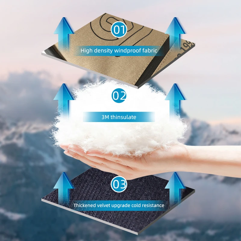 Wholesale Ski Gloves Waterproof Breathable Snowboard Gloves 3M Thinsulate Insulated Warm Winter Snow Gloves