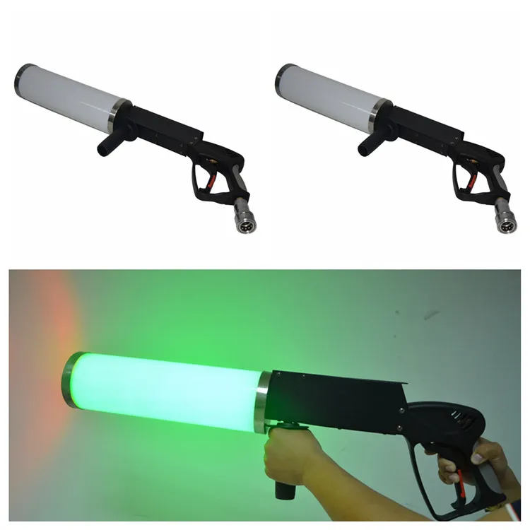 Best selling stage special effect equipment handhold LED co2 jet machine dj carbon dioxide gas gun blaster for ktv disco bar