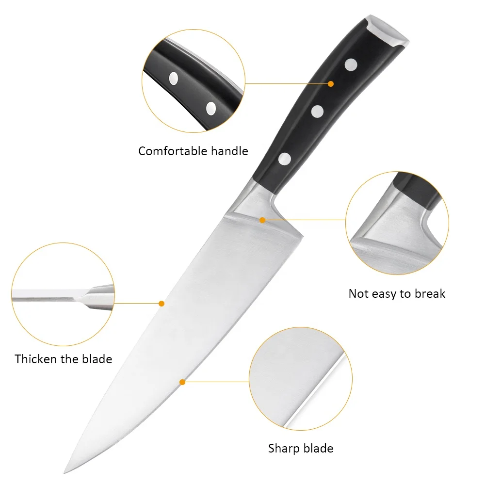 Wholesale 8 Inch Japanese Chef Knife High Carbon Stainless Steel Kitchen Chef Knives ABS Handle