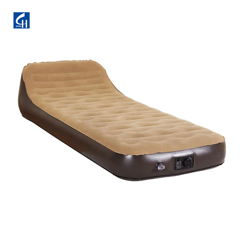 High Quality Custom Inflatable Air Mattress Camping Single Inflatable Air Bed with Built-it Pump for Outdoor