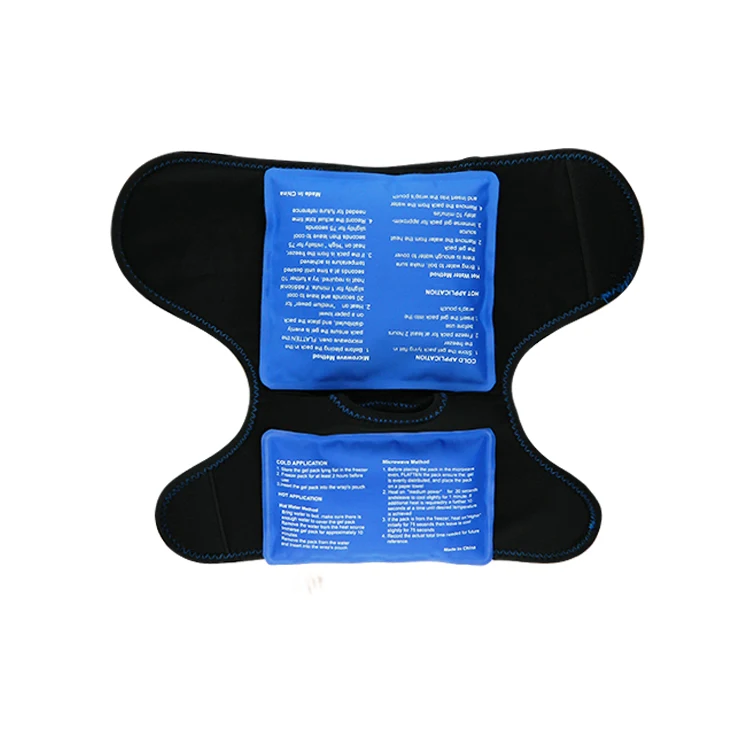 Flexible Knee Ice Pack Support Brace Wrap with cold Gel Packs for Hot and Cold Therapy