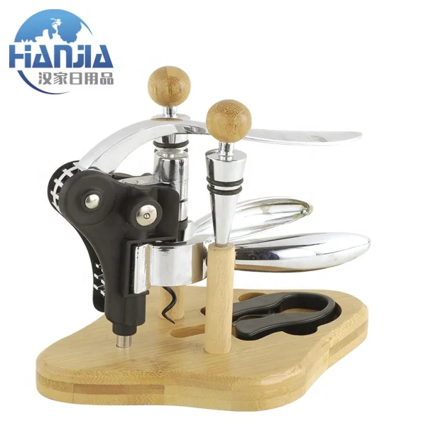 
wine bottle opener gift set Custom logo zinc alloy Corkscrew bottle opener rabbit corkscrew set 
