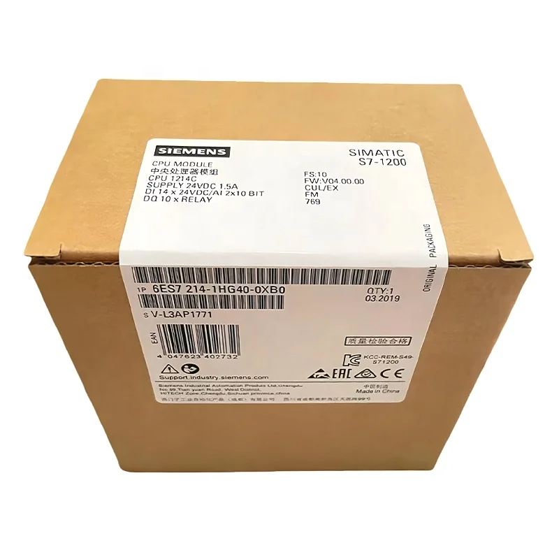 6ES7214-1HG40-0XB0 SONGWEI новый и оригинальный модуль SIEMENS PLC CPU SIMATIC S7-1200 1214C 6ES72141HG400XB0