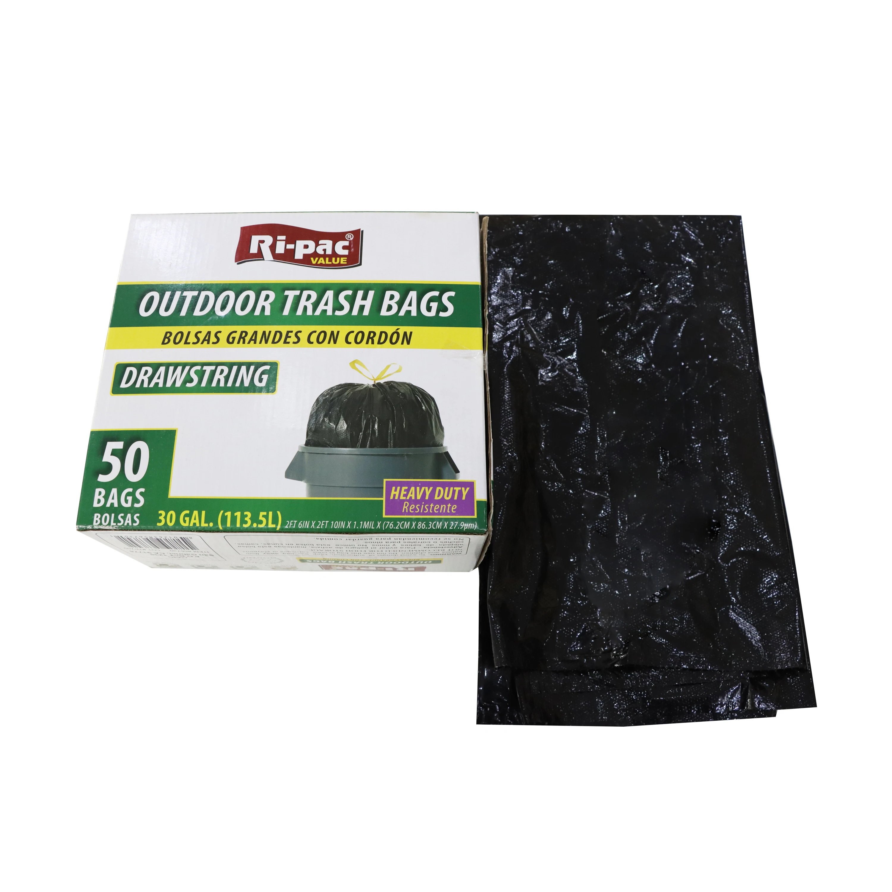 Cheap Pe Heavy Duty Jumbo Thickened White Black Dustbin Bin Liner Plastic Trash Bag Garbage Bag Waste Bag Draw Tape Garden