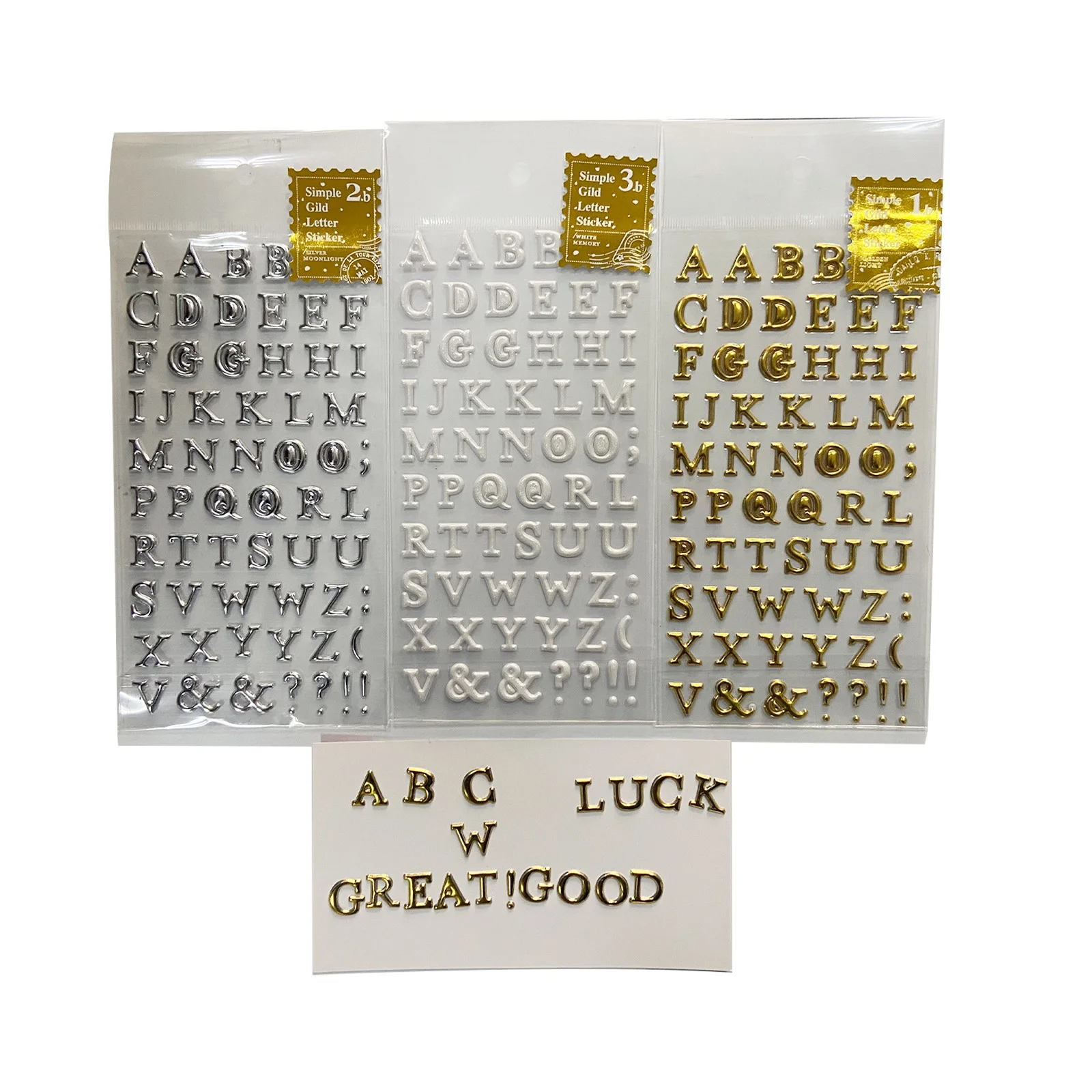 Custom Letter Number Stickers Alphabets Labels Gold Foil 3D Foam Puffy Letter Alphabet Sticker for Decorative Scrapbook