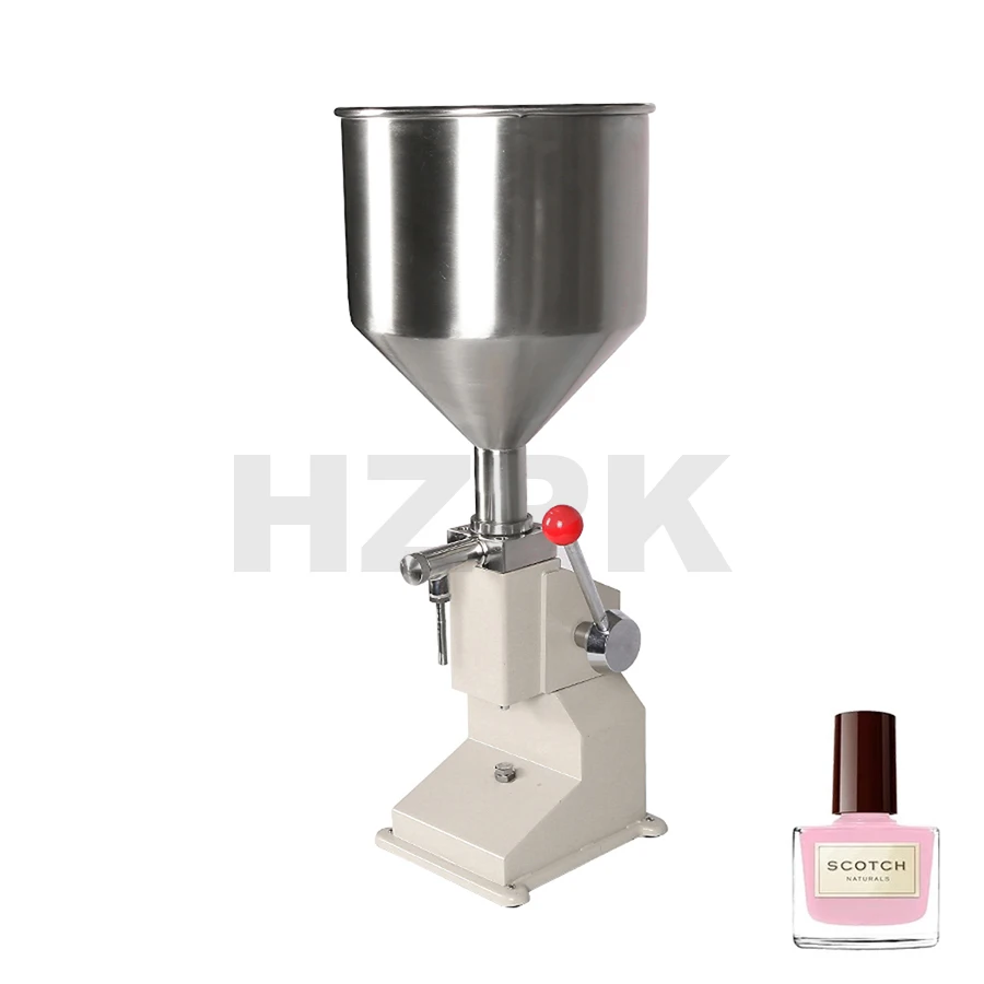 HZPK A03 manual hand fish sauce fruit jam sauce guacamole honey bottle thick liquid makeup lotion cosmetic pump filling machine