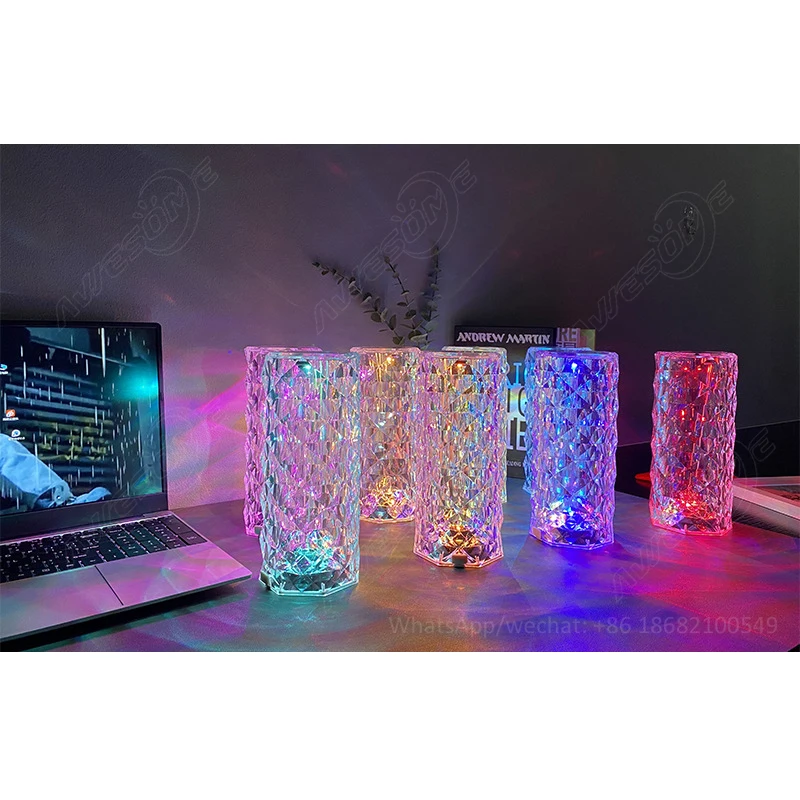 Tischlampe Kristall Lampe LED cristal Rose Table Lamp