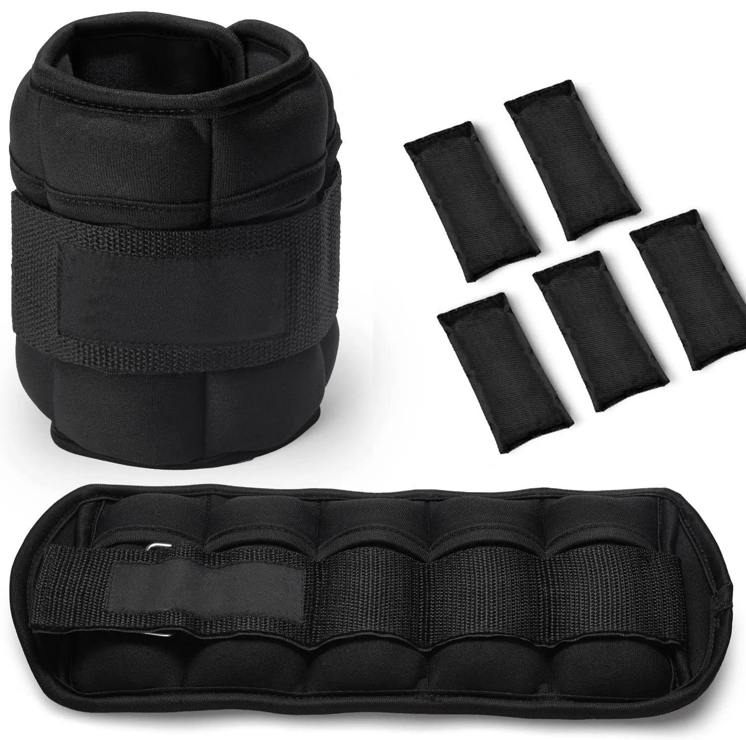 NQ SPORTS Fitness Training Adjustable Neoprene Ankle Wrist Weight Custom Adjustable Fitness Weighted Ankle Sandbag Weight Cuffs