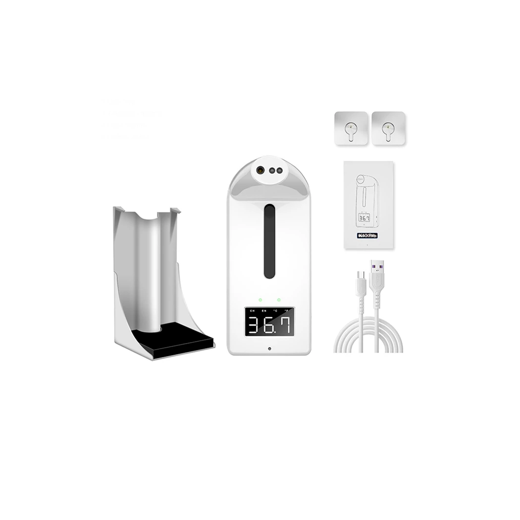
 K10 Pro 1000ML 15 Languages  Thermometer Auto Soap Dispenser Touchless Automatic Hand Sanitizer Dispenser Spray Gel 2 in 1  