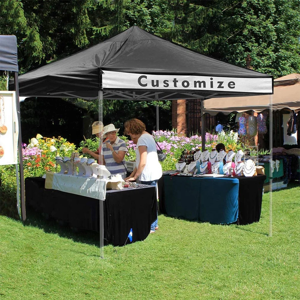 10*10 Ft Ez Pop-up Canopy tent Gazebo Commercial Market Stall with Carry bag, 17 Colors content & pattern are customizable