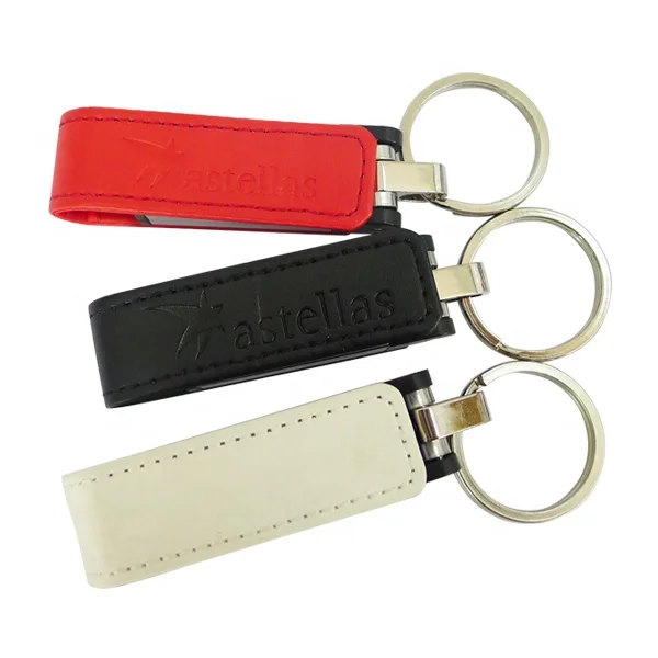 Key Ring Leather  USB Flash Drive USB 2.0 4GB 8GB 16GB 32GB Flash Drive Memory Pen drive 64GB 128GB Memoria Stick U Disk