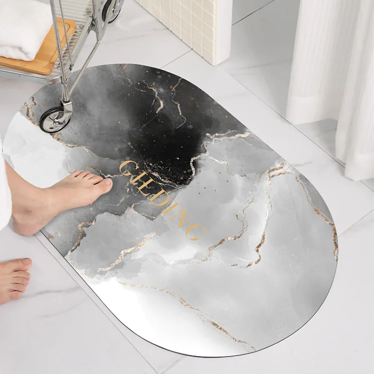 Bathroom floor mat non-slip foot pad oil painting diatom mud floor mat bathroom toilet toilet door absorbent pad quick-drying