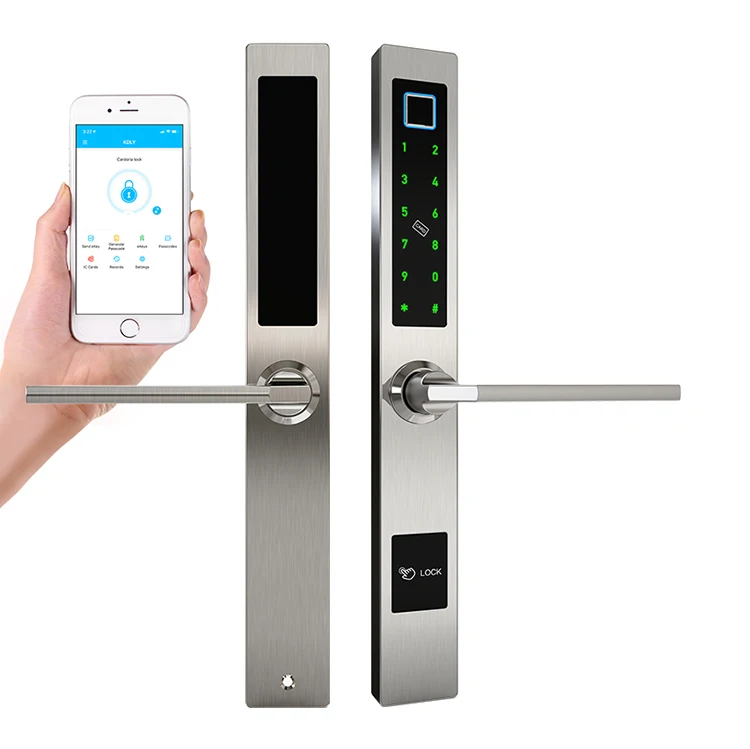 Wholesale ttlock app Black Color remote access digital smart bluetooths door lock smartphone app door locks