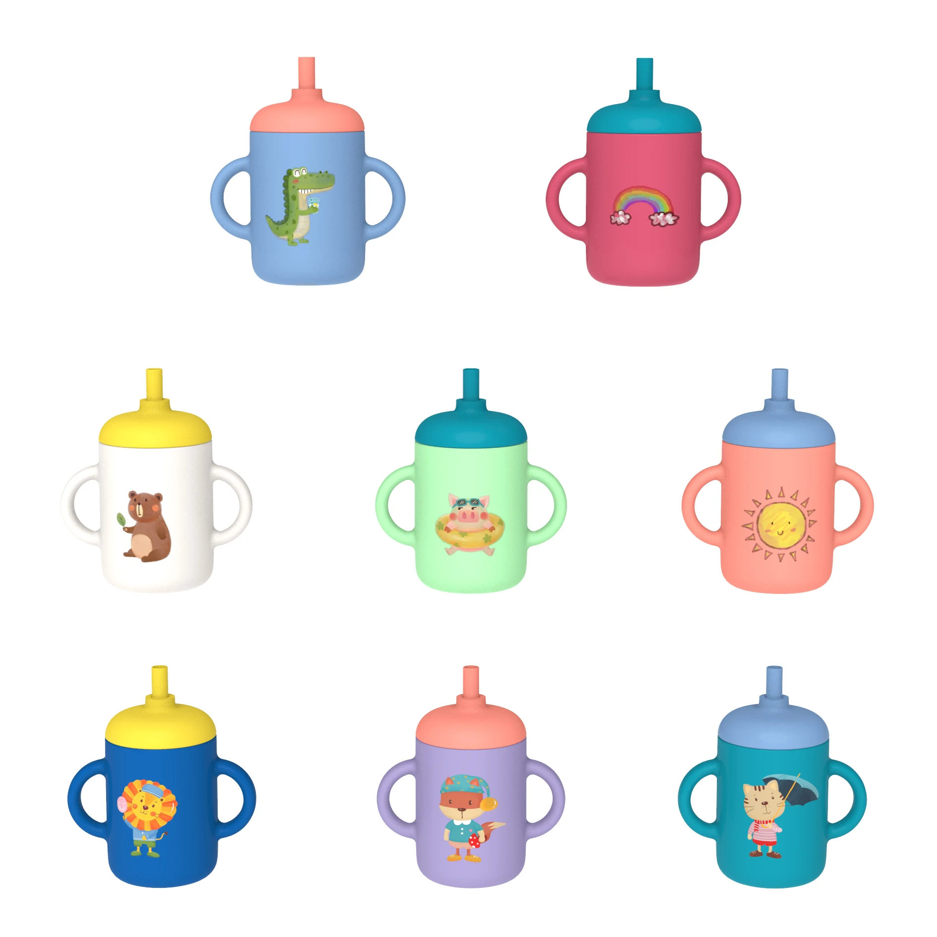 
Latest hot selling home cute cups durable cup unique design binaural cup 