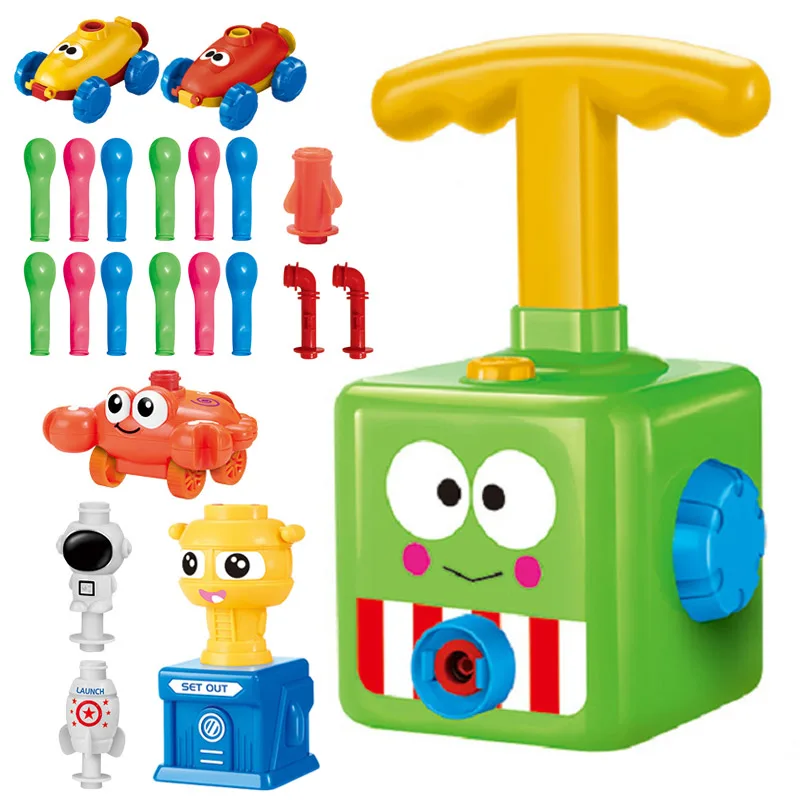 Wholesale Toys  Best Selling kids Pressed Launch Car Balloon Air Powered Launcher Car Toy Set