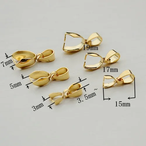 Wholesale Stainless Steel Pendant Pinch Gold Claw Bail Clasp For Pendant Necklace Making Accessories