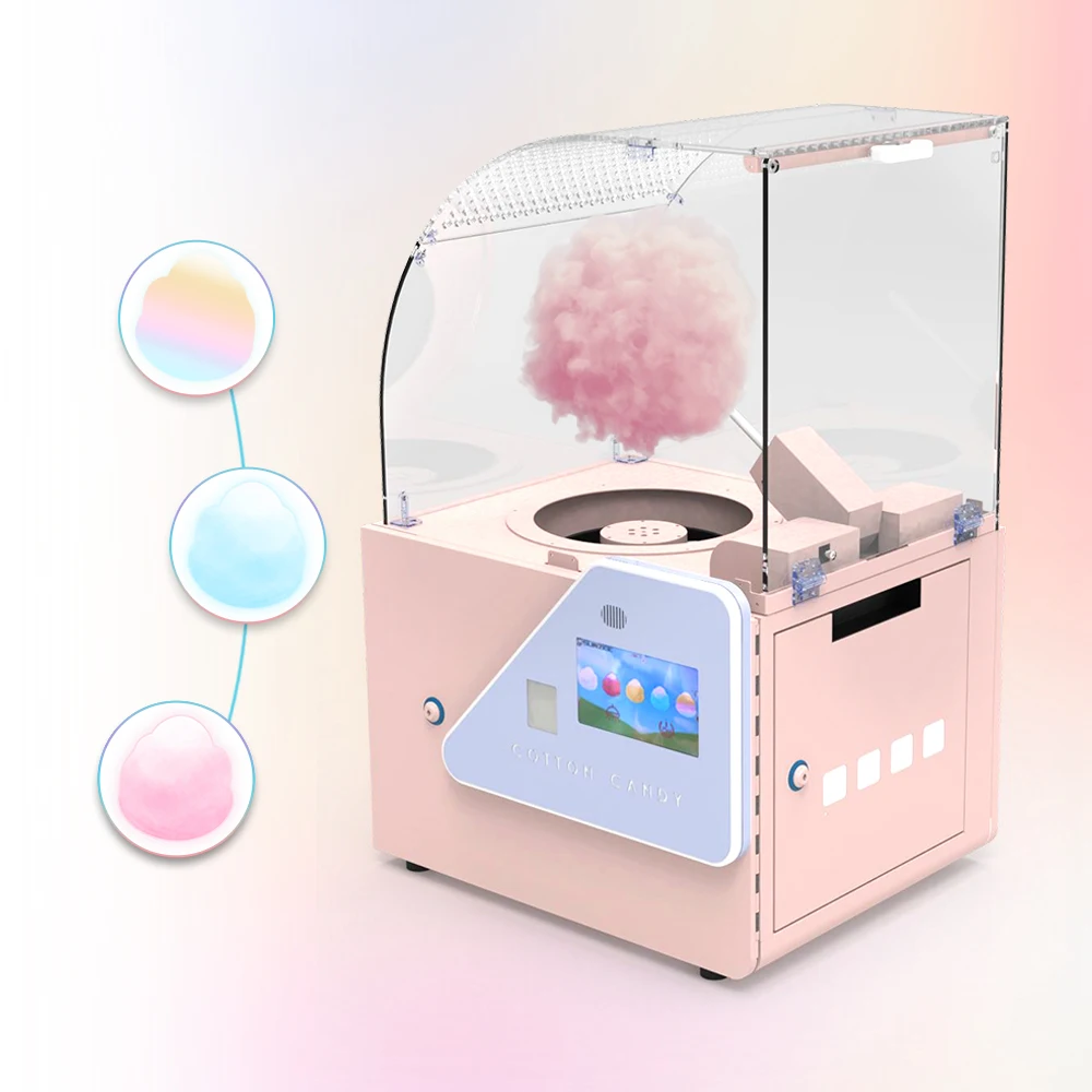 New Sale Unattended Operation Commercial Multi Flavors Flower Automatic Cotton Candy Vending Machine Floss Candy Maker