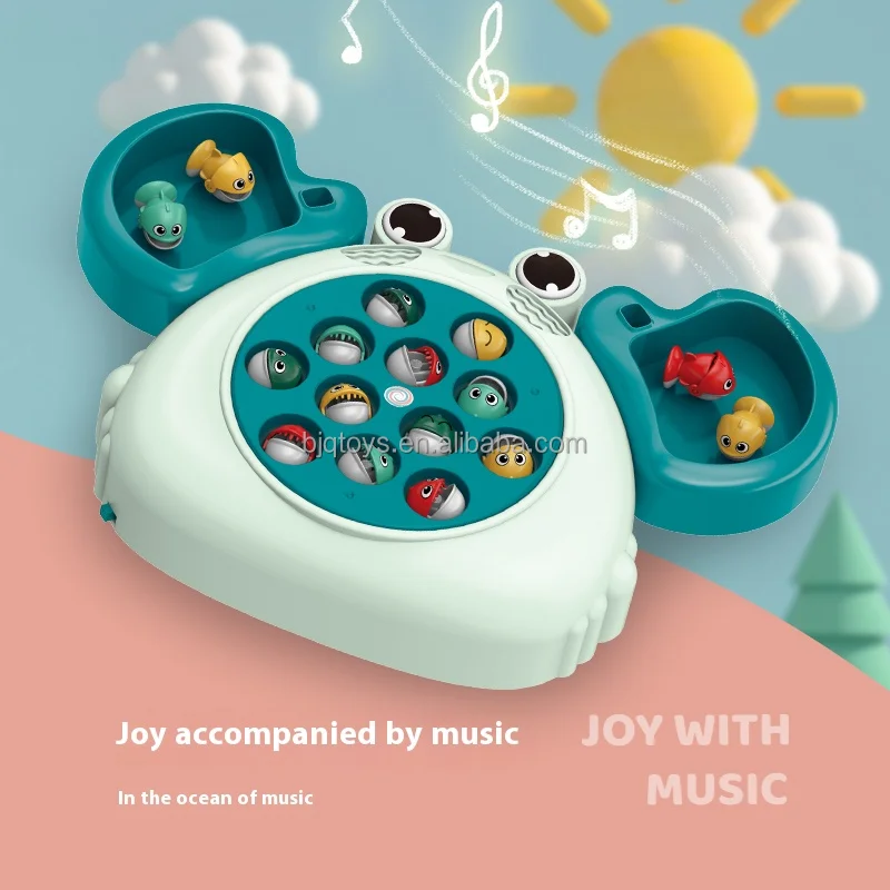 Beijingqi Family-Friendly Battery-Operated Crab Toy Board Game Set On-Off Music Switch Educational Fishing Game for Toddlers