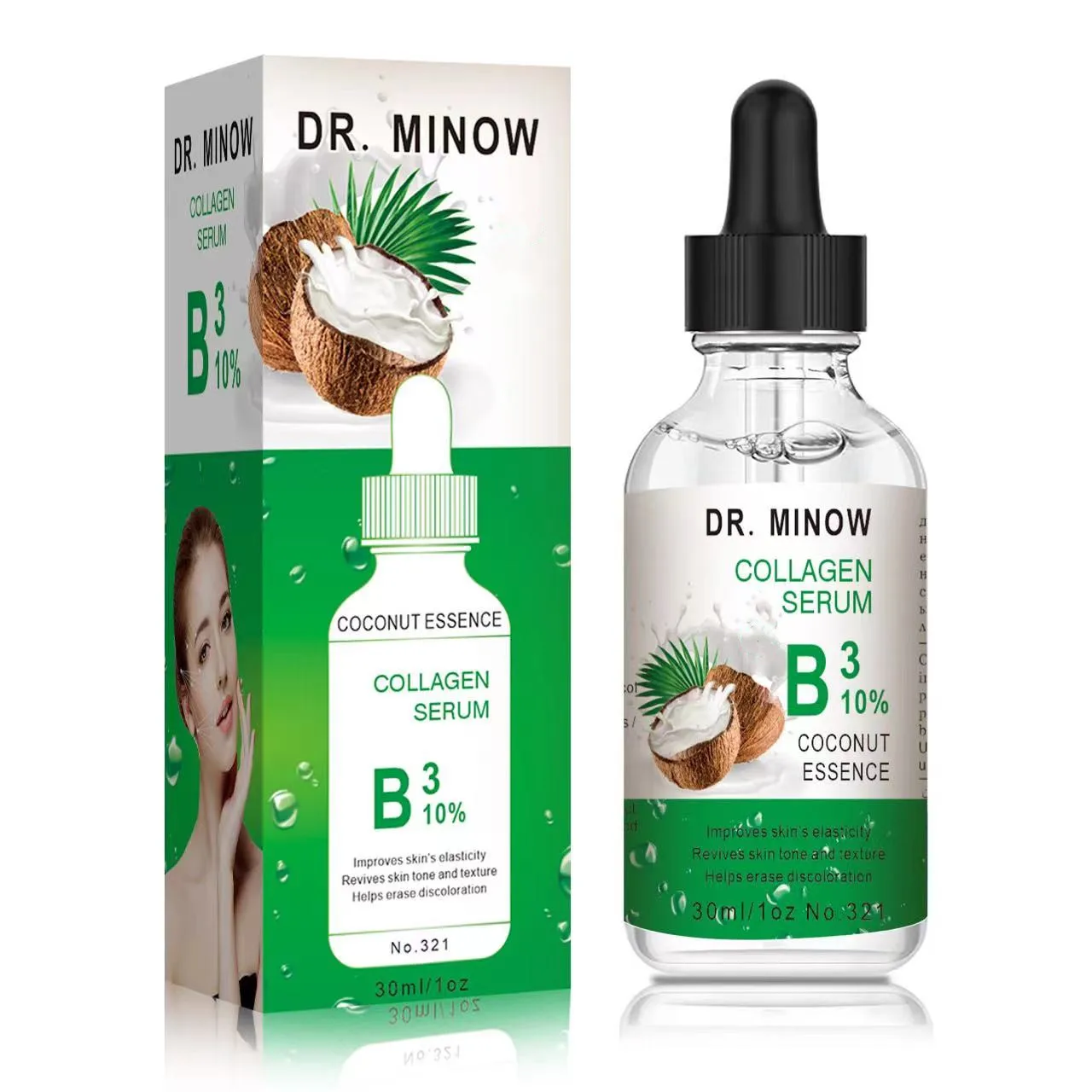 DR.MINOW Skin Care Liquid 3 Bottles Hydro Aqua Peeling Vitamin C Serum For Face Cleaning Whitening Serum