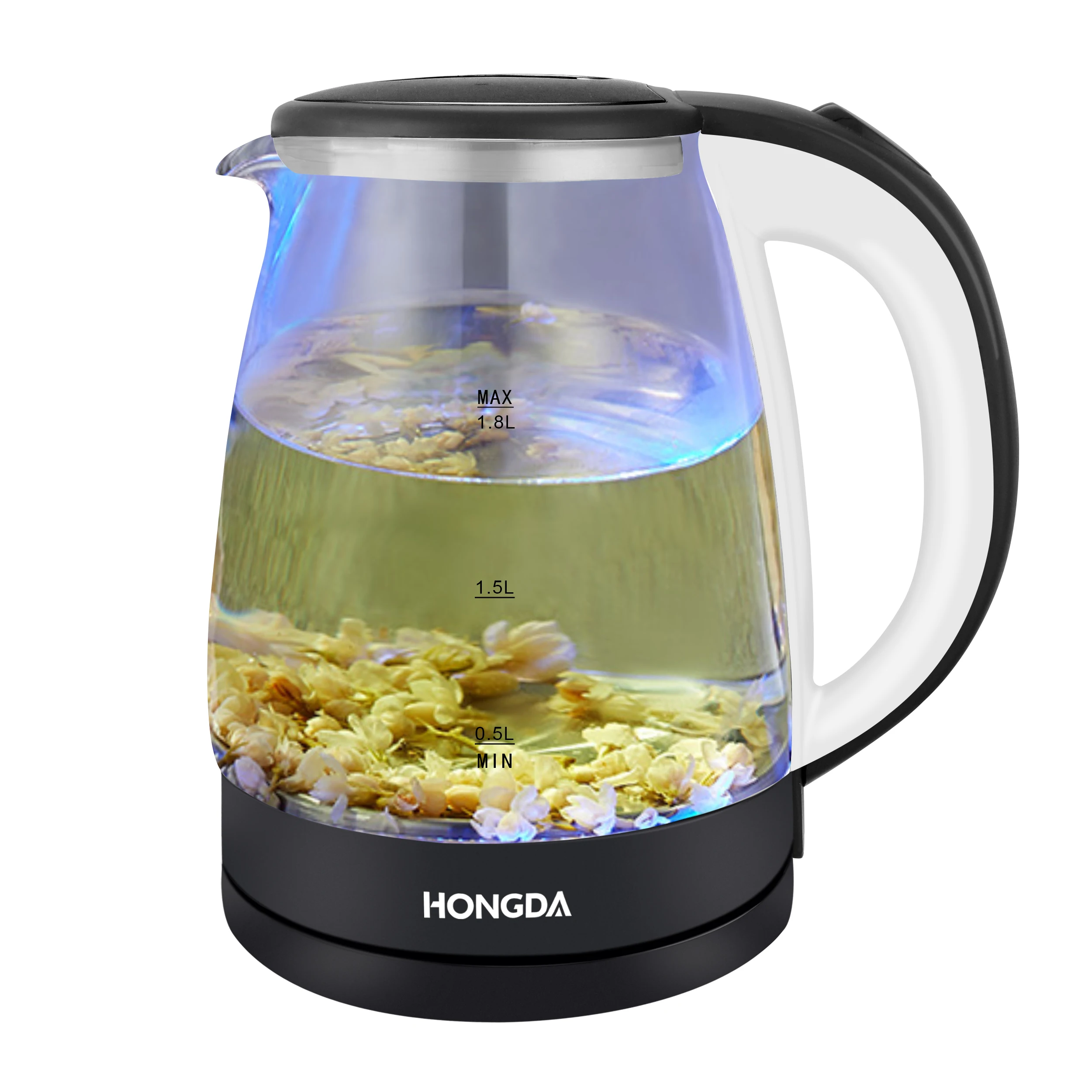 2.0L glass electric water kettle SS heating plate