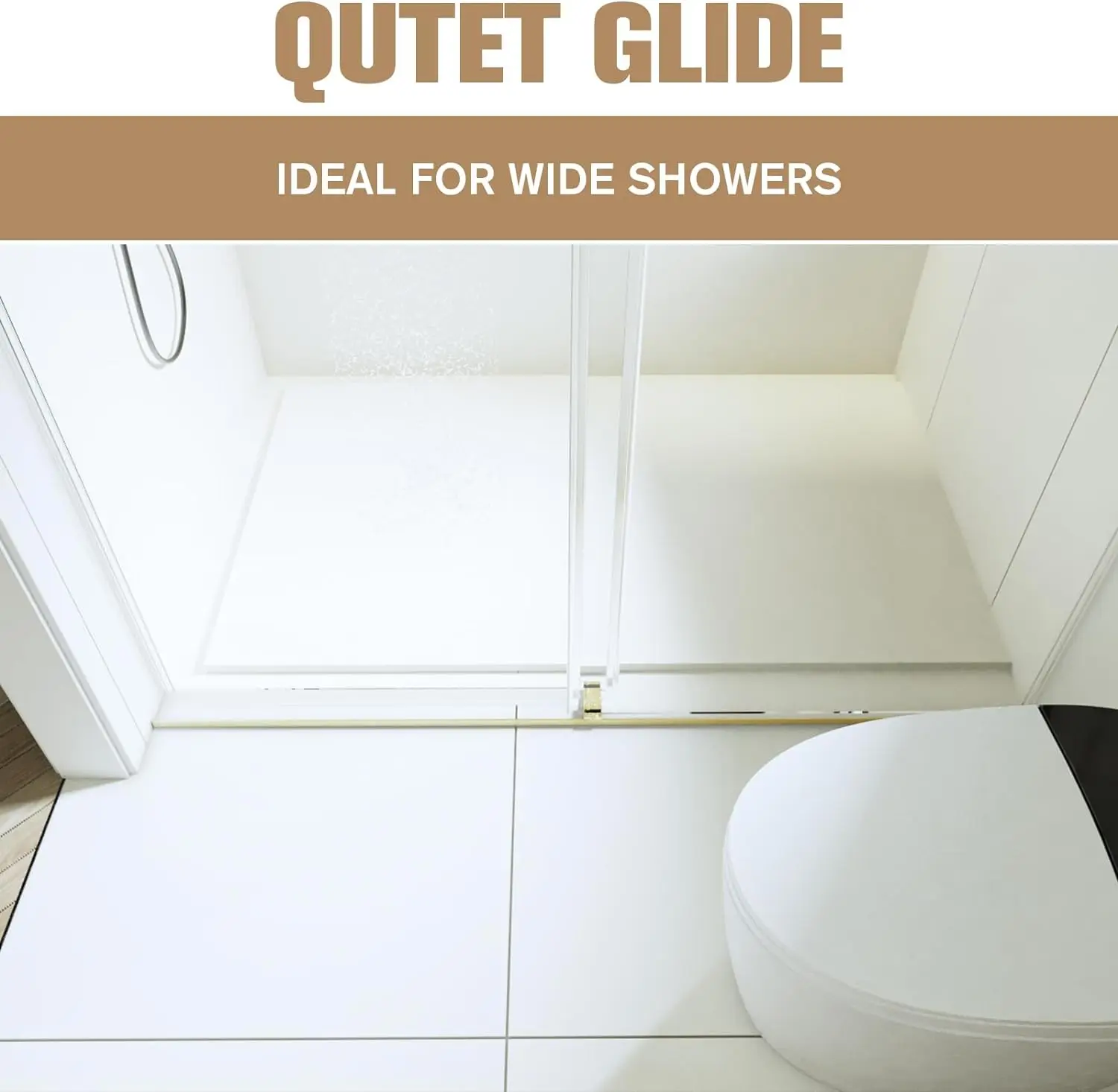 Bypass Top Roller Shower Enclosure System Single Slide Roller Door Hardware Two Hung Rollers Quiet Slider Shower Door System