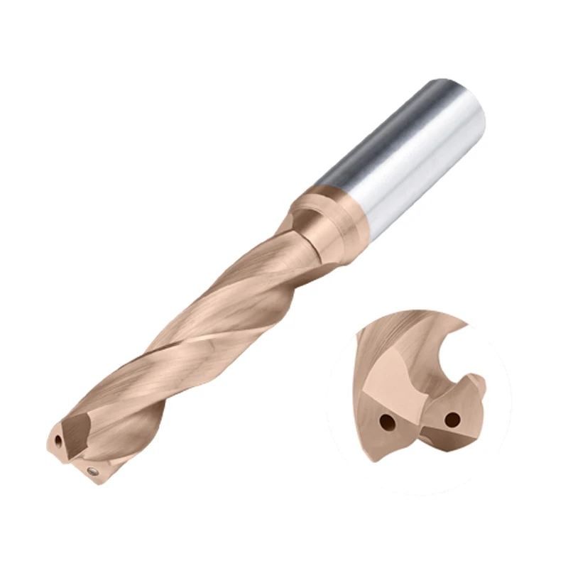 tungsten steel solid carbide center outlet drill bit three times diameter 3/5D fixed shank drill super hard