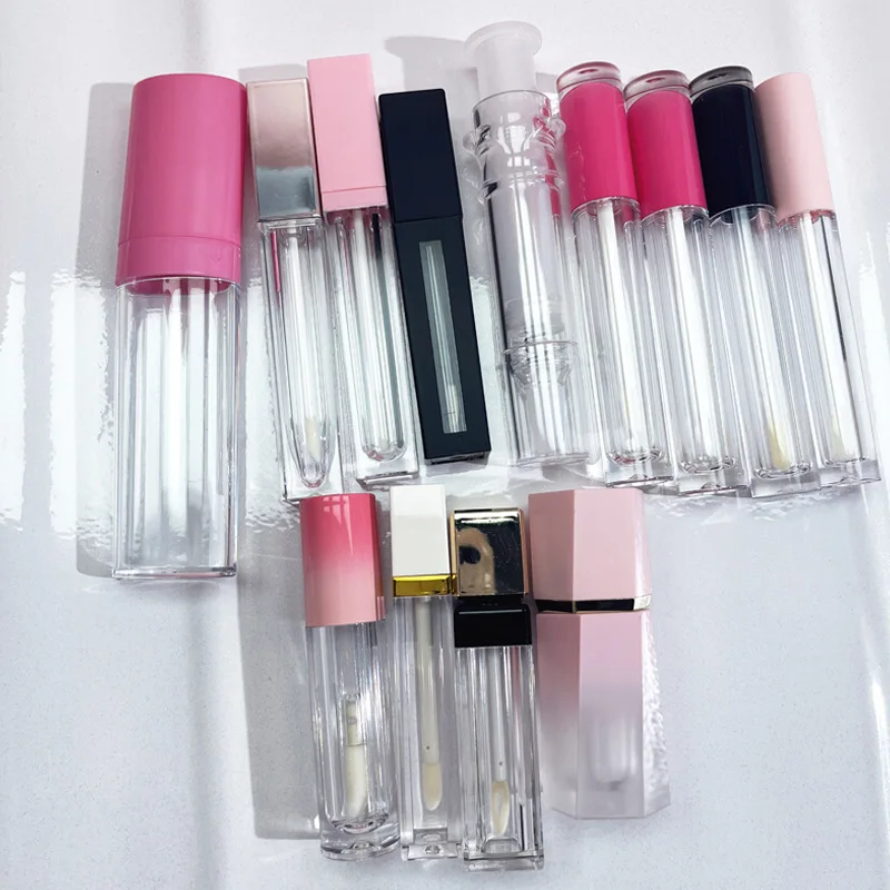 Pink empty tube 5-6ml Liquid powder blusher tube bottle highlight concealer liquid lip gloss tube package