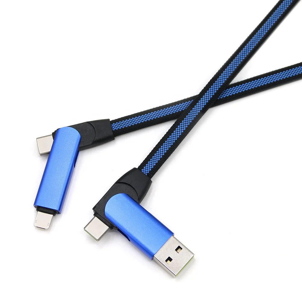 Нейлоновый Плетеный Usb-кабель для передачи данных SUNLIEN 5 В 3 А 6 в 1 кабель для быстрой зарядки 1 м кабель для передачи данных для I-phone для Type C