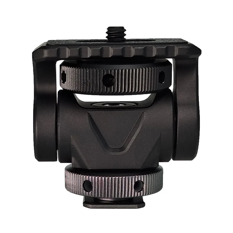 360 Degree Adjustable gimbal stabilizer Monitor Ball head with Cold Shoe 1/4 screw