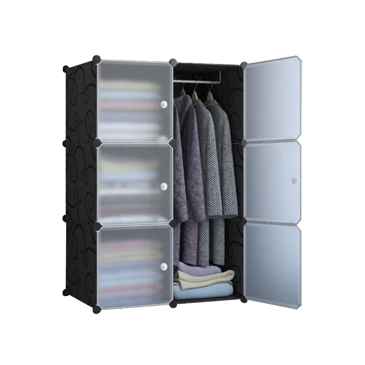 
Modern magic simple assemble furniture diy portable closet folding cabinet pp plastic wardrobe  (62426191610)