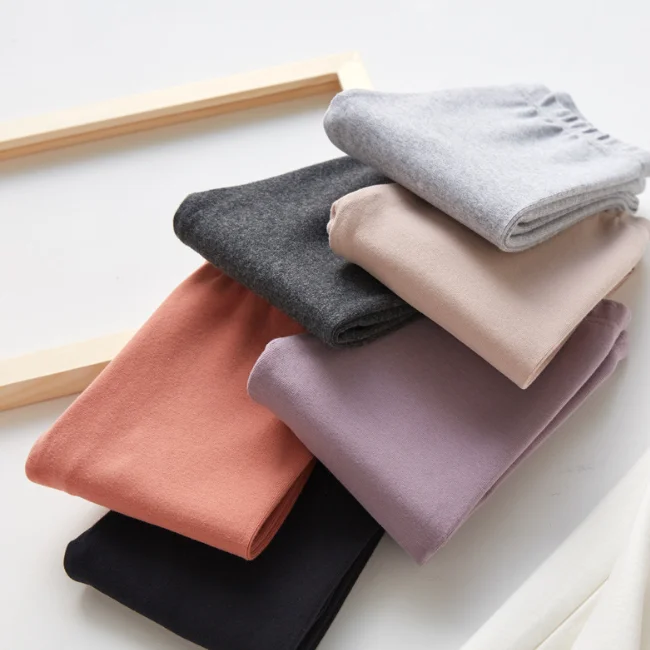 
PHB 30233 spring fall design baby girls pants plain leggings 