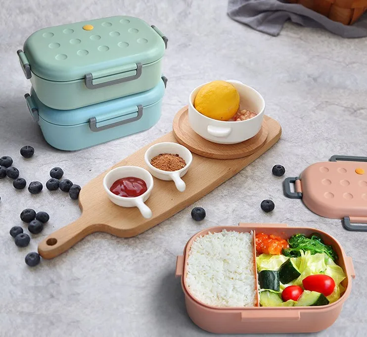 Microwaveable Korean style plastic lunch box for kids and adult lunch box kids